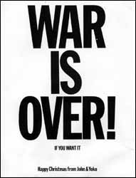 war is over if you want it